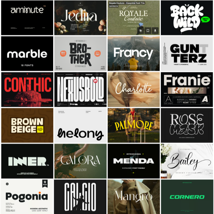 100+ Premium font - Extremely rare logo like font