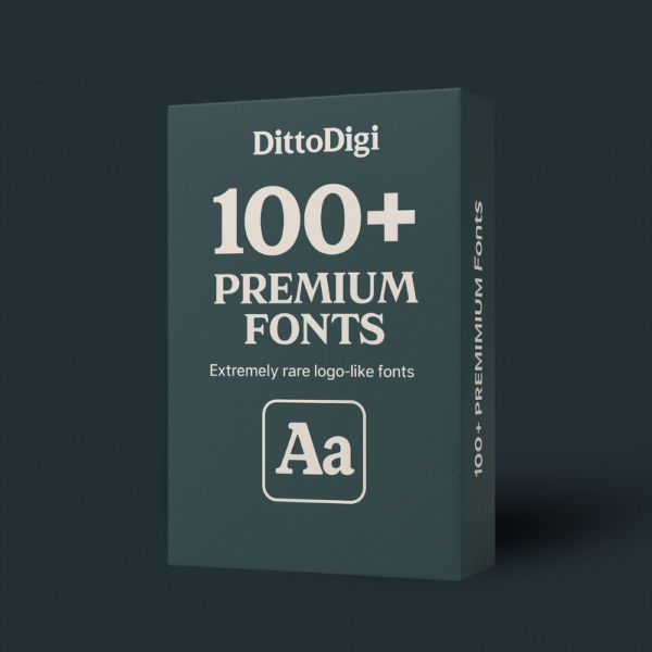 100+ Premium font - Extremely rare logo like font